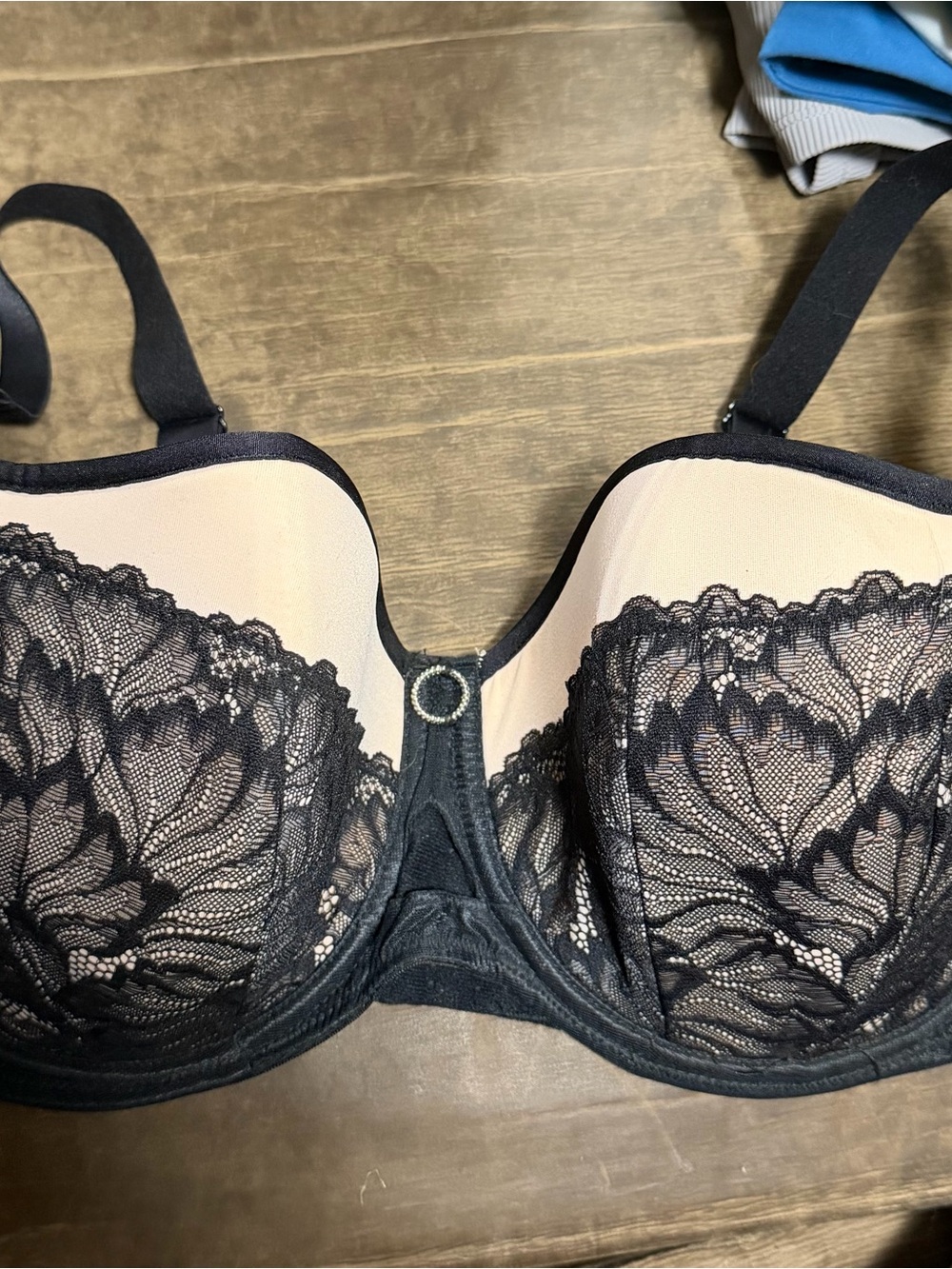 Curvy Kate Black Lace Underwire Emboost Padded Balcony Bra